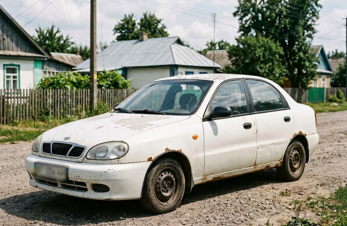 Викуплений Daewoo Lanos у селі Київщини